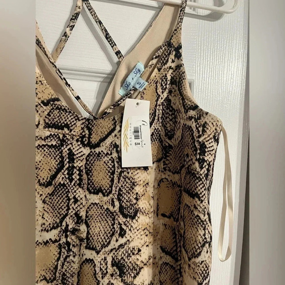NWT She + Sky Boutique Snakeskin Dress Size Small - Picture 3 of 4